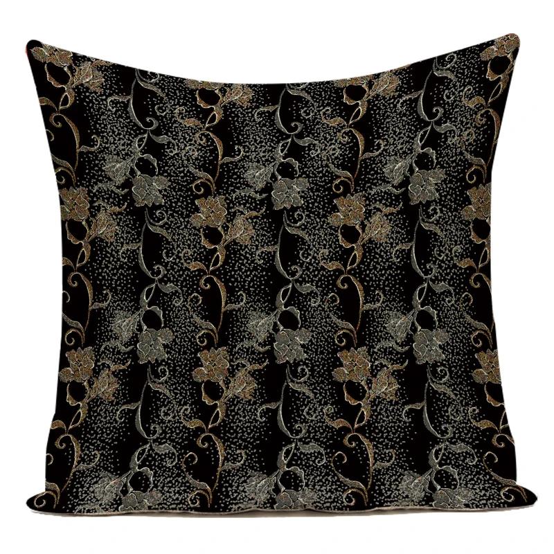 Decorative Throw Pillows Case Mandala Flower Geometric Middle Asian Ethnic Style Polyester Sofa Home Cushion Cover For Sofa