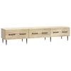 TV Cabinet In Sonoma Oak 147 X 34.5 X 30 Cm Particleboard