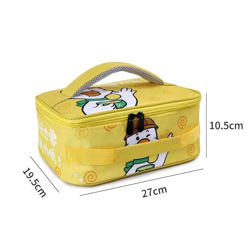 

Childrens Cartoon Insulated Lunch Bag With Oxford Fabric For School And Travel жёлтый