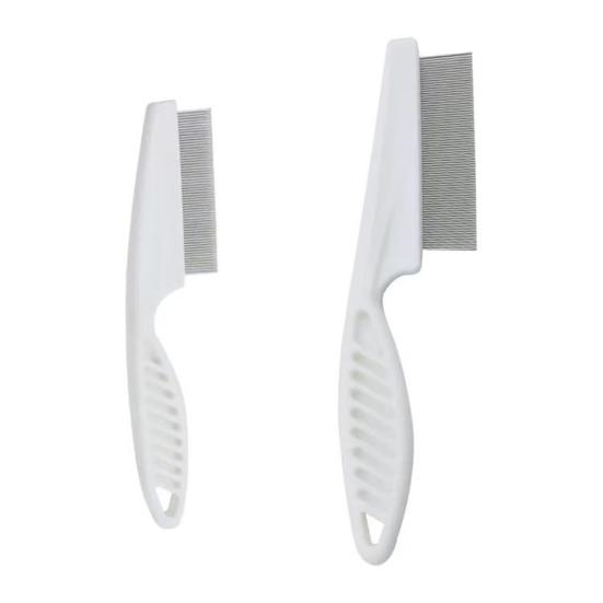 2Pcs Pet Hair Comb with Stainless Steel Fine Teeth Crust Mucus Tear Stain Remover Multifunctional Dog Cat Grooming Comb Pet Supplies