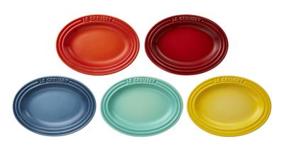 Mini Assiettes Ovales en Grès, Motif Arc-en-ciel, Résistantes à la Chaleur et au Froid, Adaptées au Micro-ondes et au Four, Lot de 5. [Détaillant Officiel Japonais]