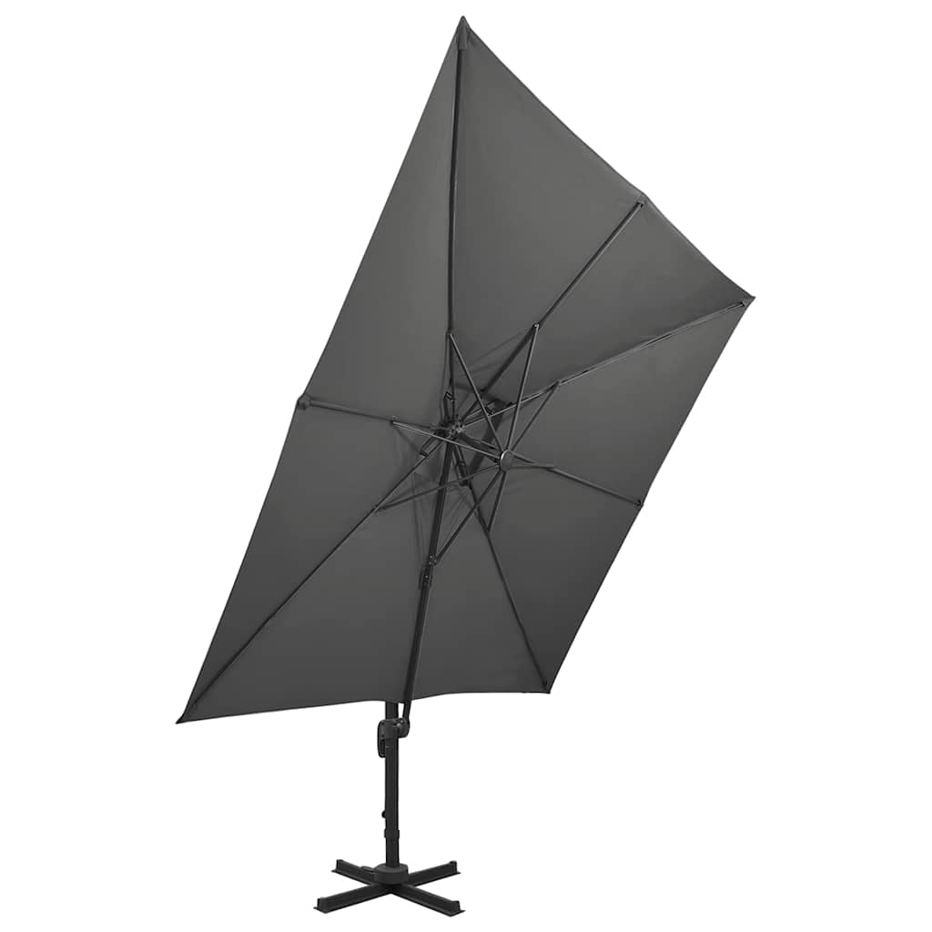 Umbrella with Ventilation 300 X 300 Cm Anthracite