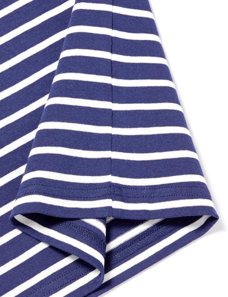 Champion Short Sleeve Crew Neck Size 140 Kids' T-Shirt, 100% Cotton, One-Point Logo, Basic, Navy, CK-X303,