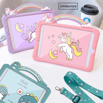 Case For iPad 5th 6th 9.7 2017 7th 8th Gen 10.2 Inch Cartoon Kids Safe Cover For iPad Air 10.5 Mini 2 3 4 5 Silicon Funda