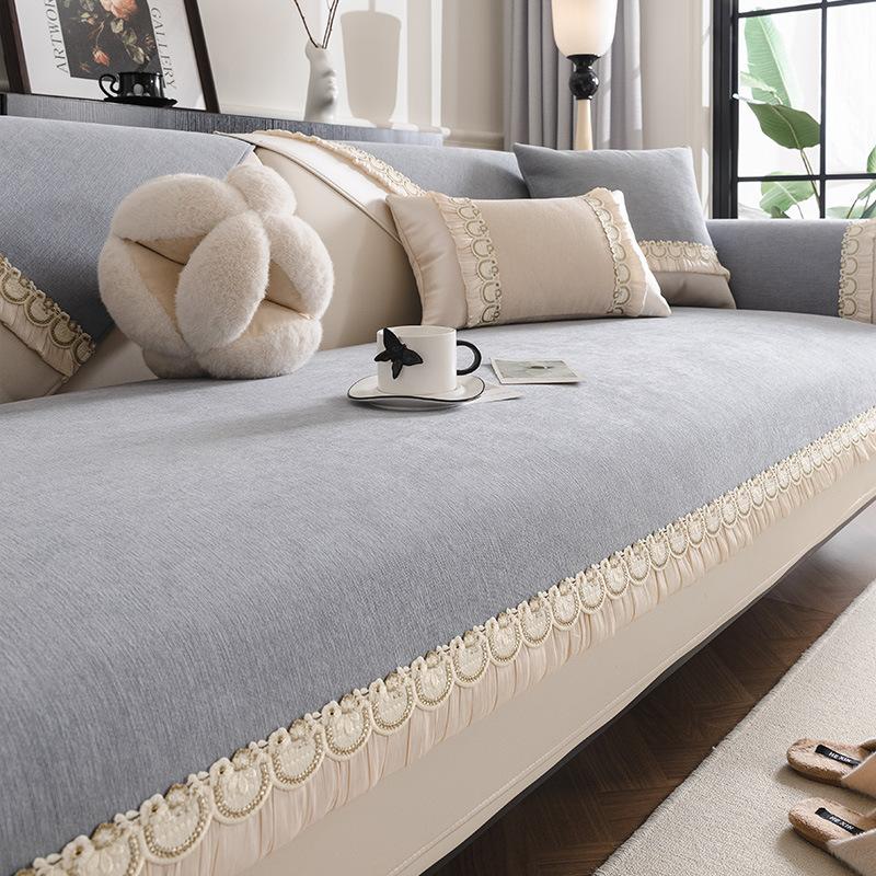 

Chenille Advanced Feeling Sofa Cushion For All Seasons Universal Non-slip Sofa Cover Cover 2025 New Backrest Cover Cloth Towel 70x70cm 1pcs