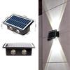Lampă LED de perete pentru exterior, impermeabilă: Lumină solară cu funcție sus-jos pentru grădină și pereți exteriori