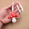 Artificial Leather Mushroom Handmade Keychain Lanyard for Long Time Use Key Management