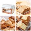 Bread Container Clear Airtight Loaf Storage Box Bread Holder with Lid and Handle for Cabinet Pantry Refrigerator Freezer Kitchen