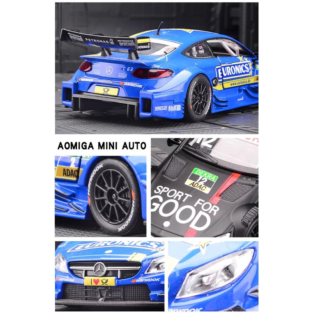 1/32 Mercedes-Benz C63 DTM Rally Car Alloy Car Die Cast Toy Car Model Sound and Light Toy Collectibles Birthday Gift