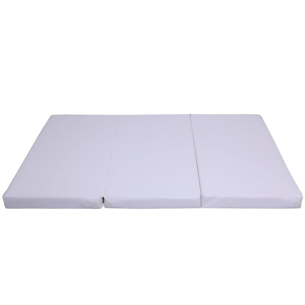Gymnastic Mattress Satellite Pu 150X100X8 Cm - Three-Piece White