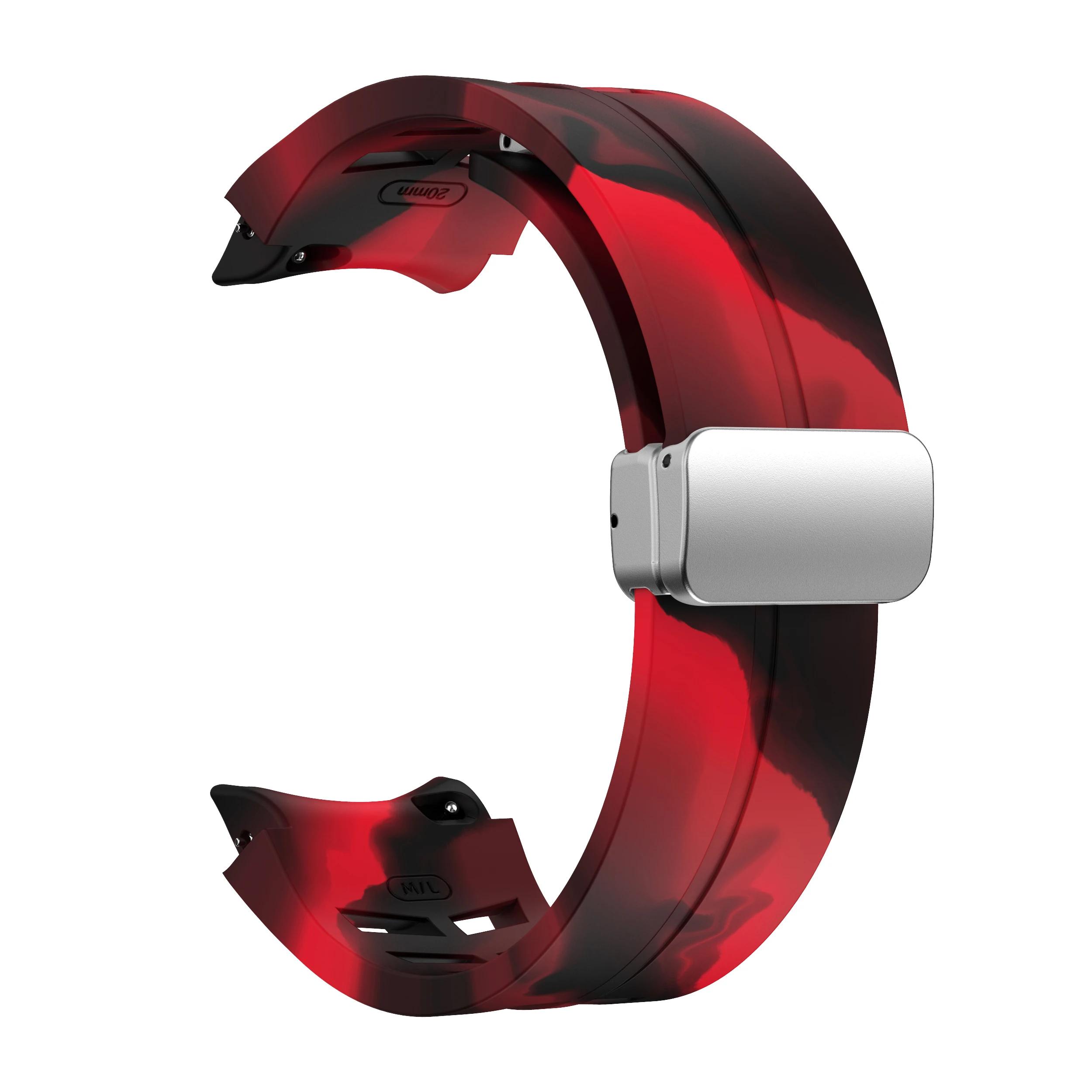 

Спортивний силіконовий ремінець для Samsung Galaxy Watch 7 6 4 44 мм 40 мм Браслет з магнітною кнопкою для Galaxy Watch 6 Classic 43 47 мм для годинника 5 Pro 45 мм ремінець For Watch 6 Series