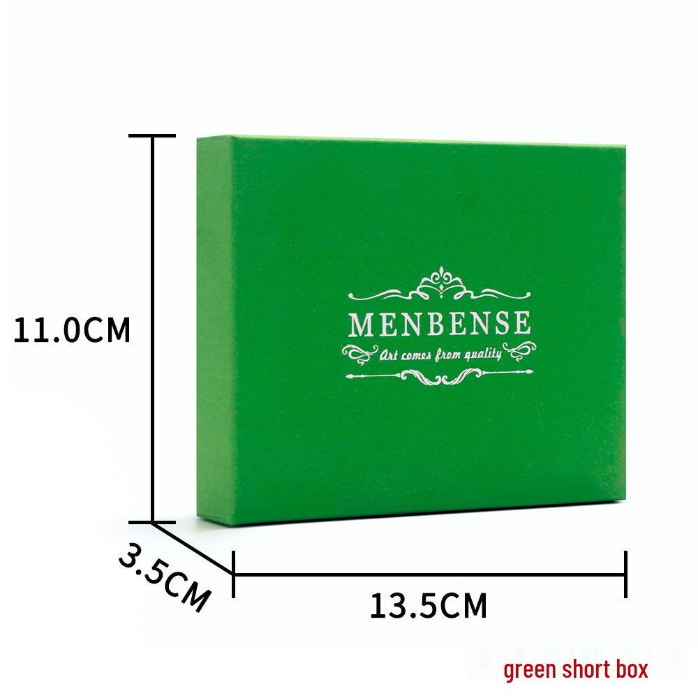 

MenBense long and short paper boxes, plain black hard paper wallets, and card holders.