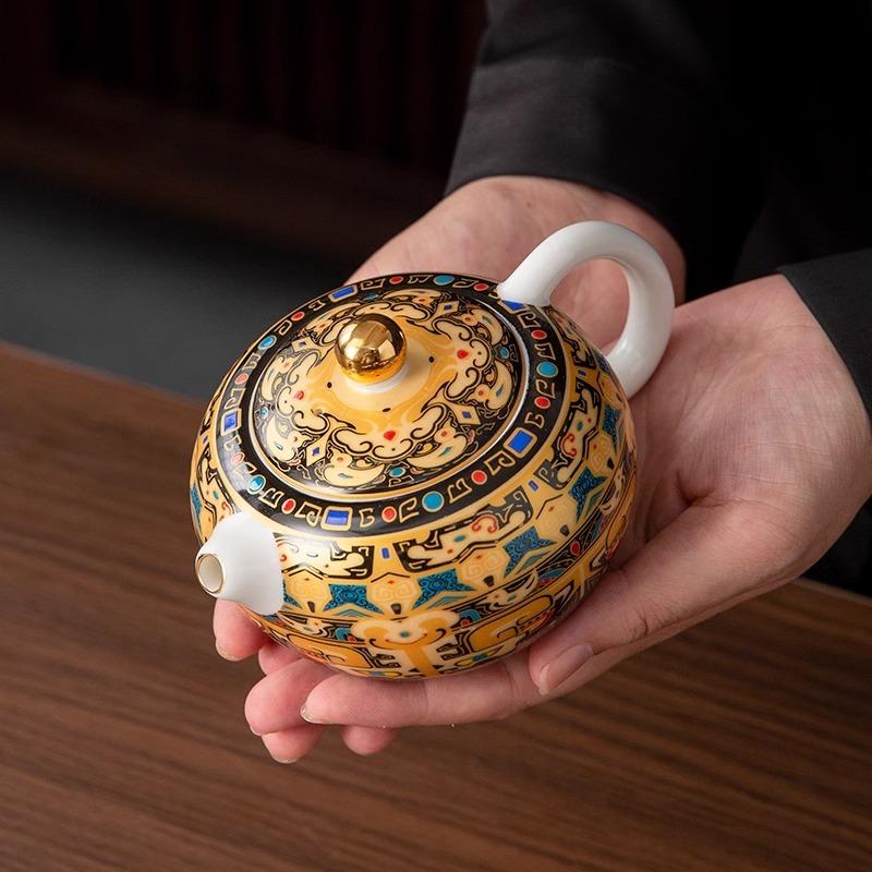 New Style Household Chinese Style Hanging Lid Bowl Tea Cup Teapot Gift Box Customizable Gift Set