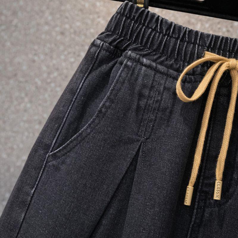 

Летние джинсы шорты брюки женские брюки свободные повседневные джинсовые женские повседневные брюки S recommends 80-47.5kg чёрный