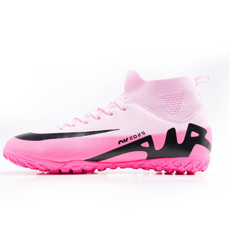 New high-top men's and women's football shoes long nails broken nails competition training shoes adult grass sports shoes