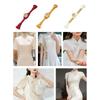 10pack Exquisites White Bead Buttons Elegant Handmade Beads Knot Buttons for Weddings and Event