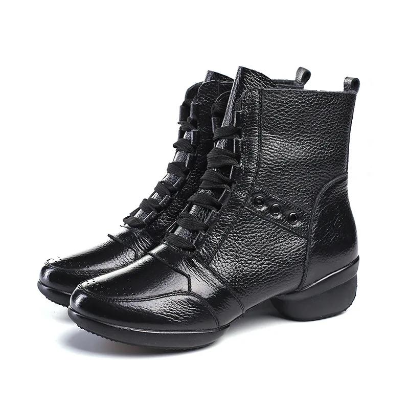 High Quality Woman Cowhide Dancing Women Jazz Dance Shoes Girls Soft Ballroom Modern Shoes Ladies Boots Sneakers Sandals