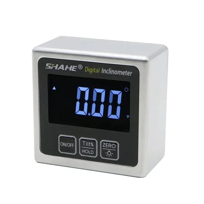 Portable Electronic Inclinometer 360 Degree Digital Protractor Magnetic Angle Level Box Angle Finder Gauge