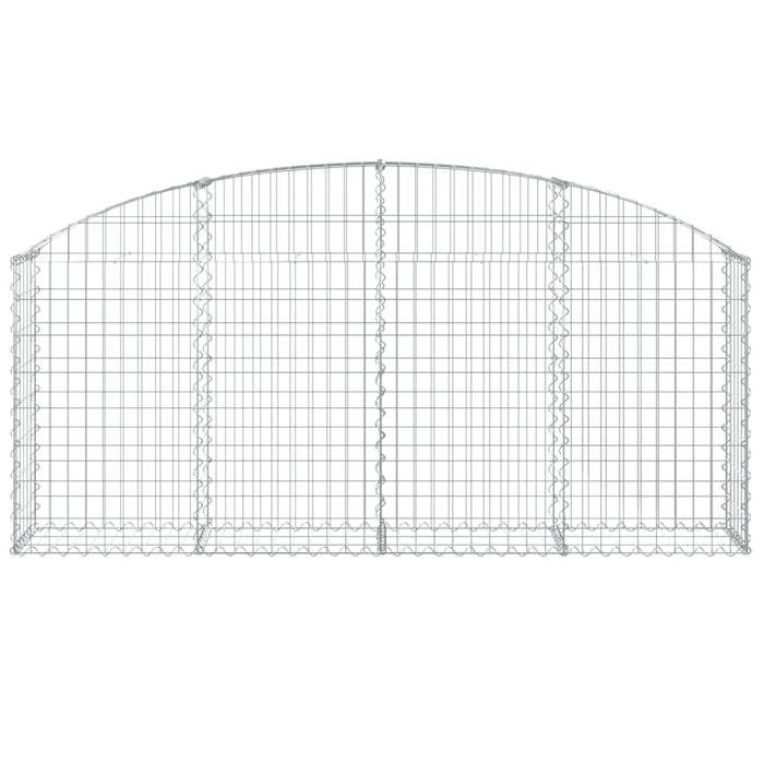 VidaXL Panier de Gabions Arqué Cage à Gabion Mur de Gabion Panier à Pierre Gabion pour Pierre Jardin Patio Extérieur 153464