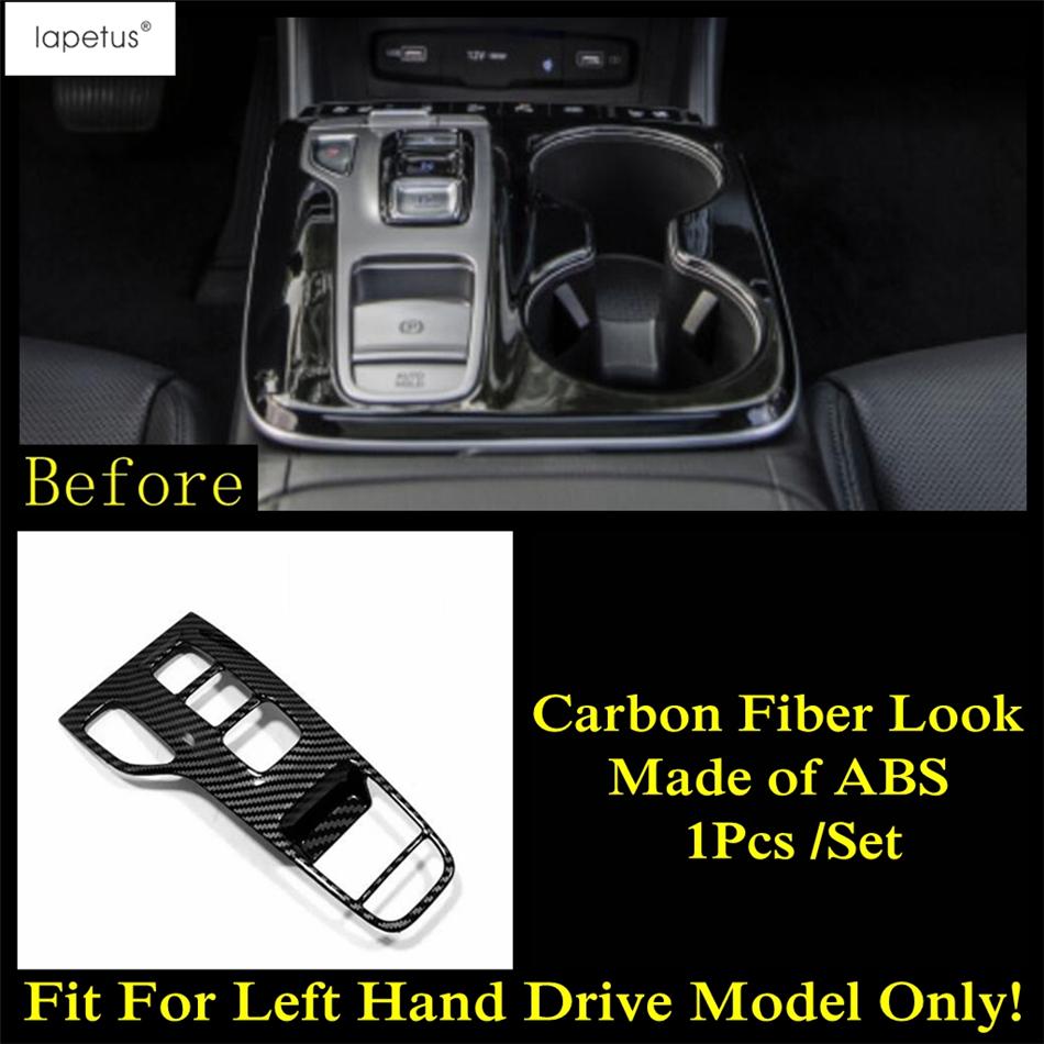 

Central Control Gear Shift Box Panel Water Cup Frame Decor Cover Trim Accessories Interior For Hyundai Tucson NX4 - Carbon Fiber Look-A
