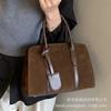 Suede bag women's large capacity 2025 new autumn and winter niche shoulder messenger bag retro portable tote bag