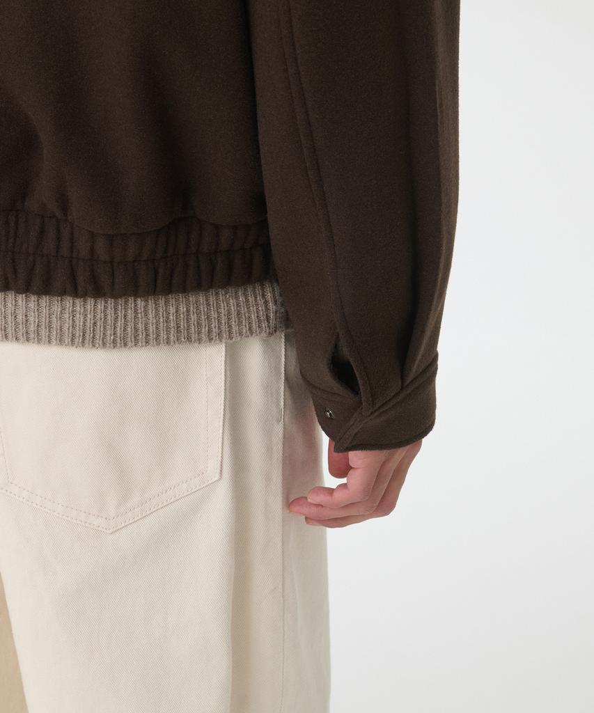 Musinsa Standard Wool Blend Minimal Blouson Jacket [Baroque Brown]
