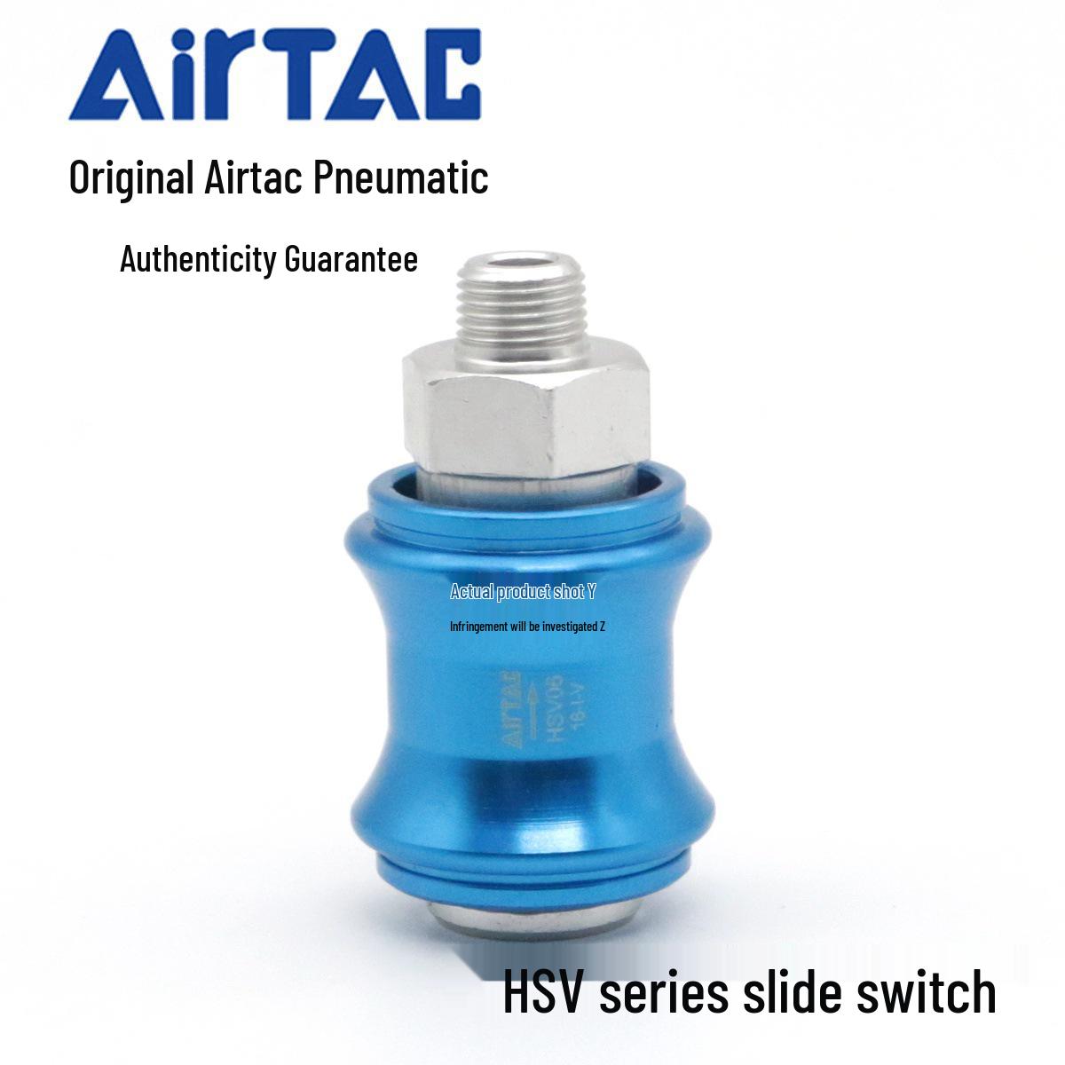

AirTAC Yadake Hand Push Sliding Switch Valve HSV-06-SS/FF/SF External-Internal Thread Type