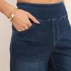 Shascullfites Loose Wide Leg Jeans Dark Blue Denim Pants Plus Size Women's Jeans High Stretch Pants