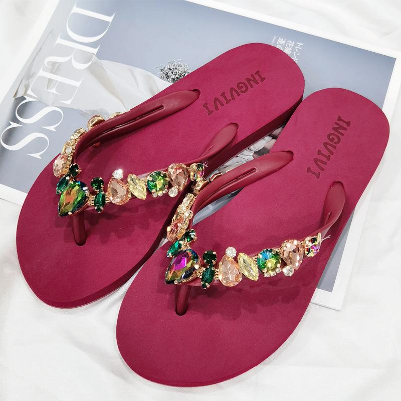 Modisch passende Outdoor-Flip-Flops für Damen, sexy Hausschuhe, Keksdekoration, lässige Hausschuhe, Damenmode, Sommer