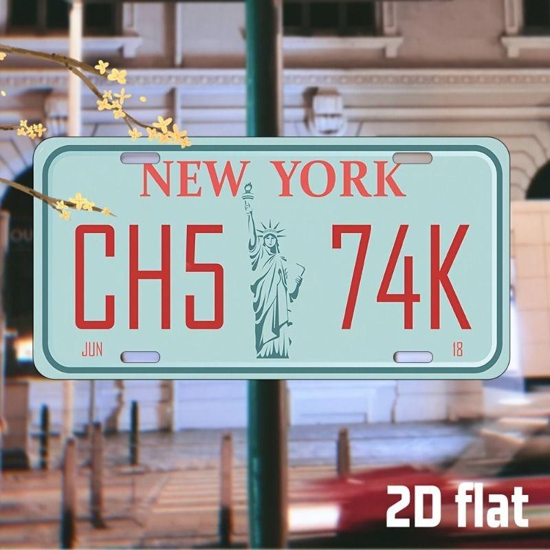 Souvenir Metal License Plate, Custom Auto Sign 15x30cm