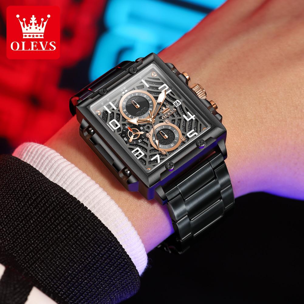 Casual Business Movement Fashion Quartz Wristwatches Blue Steel Chronograph Clock Men Luxury Watches Mens Gifts Relojes