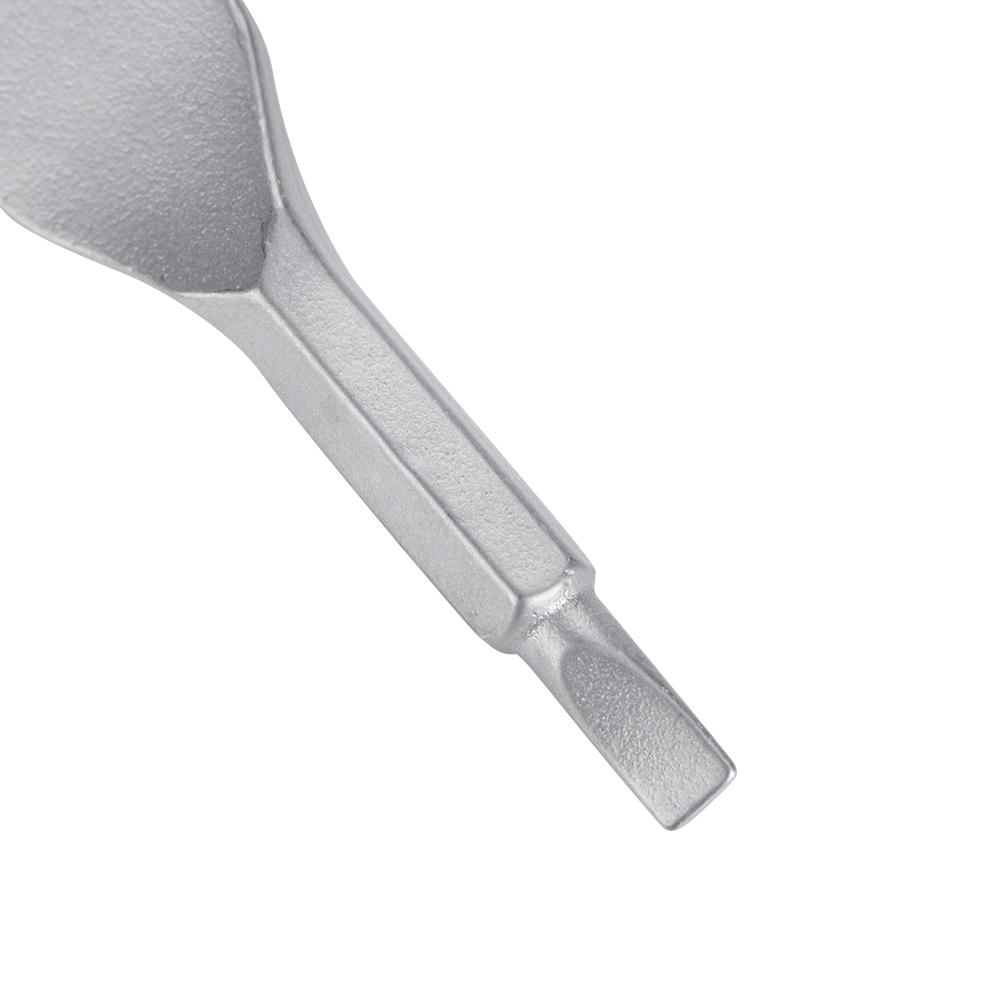 2 STÜCK Outdoor Edelstahl Tragbares Schraubendreher-Set Werkzeug mit Schlüsselring (Silber)