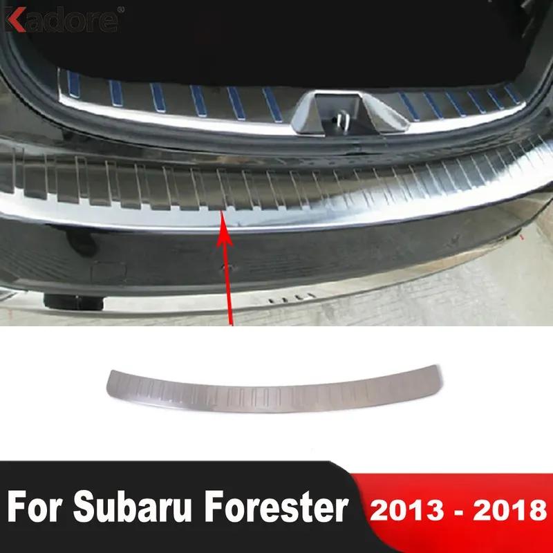For Subaru Forester 2013-2016 2017 2018 Steel Car Rear Trunk Bumper Cover Trim Tailgate Door Sill Plate Guard Pad Accessories