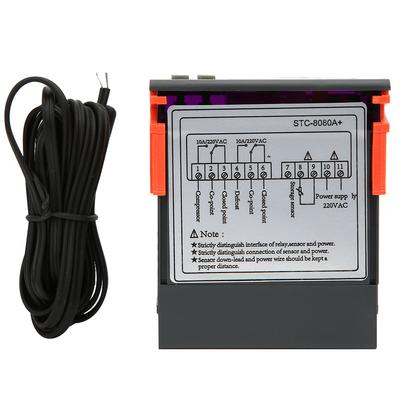 STC 8080A+ Digitális Termosztát Hűtés Leolvasztás Riasztás Hőmérsékletszabályozó