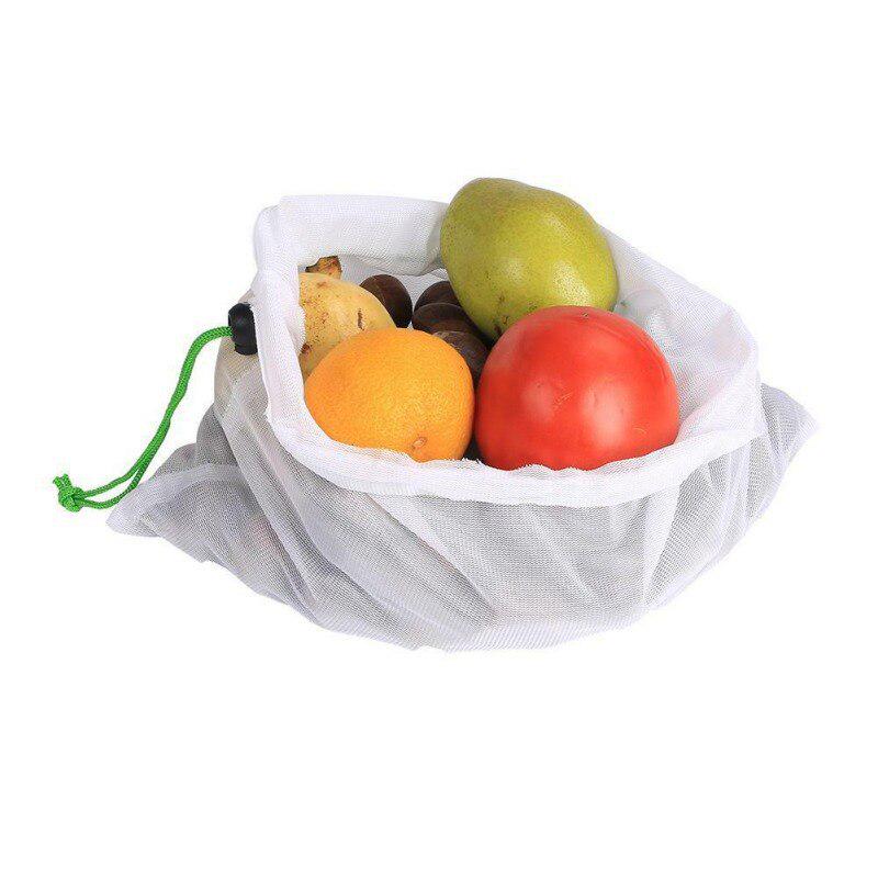 Buy Reusable Fruit Vegetable Storage Bags Drawstring Mesh Food Fruit