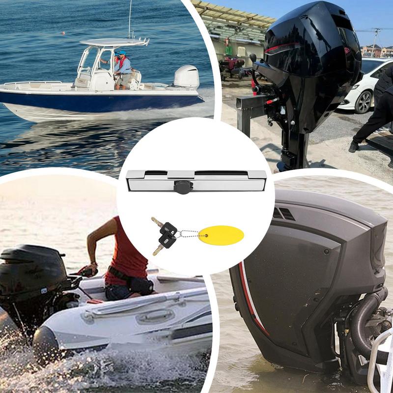Outboard Motor Lock Stainless Steel Motor Lock for Boat Adjustable Marine Engines Locking Outdoor Safety Accessories for Boat