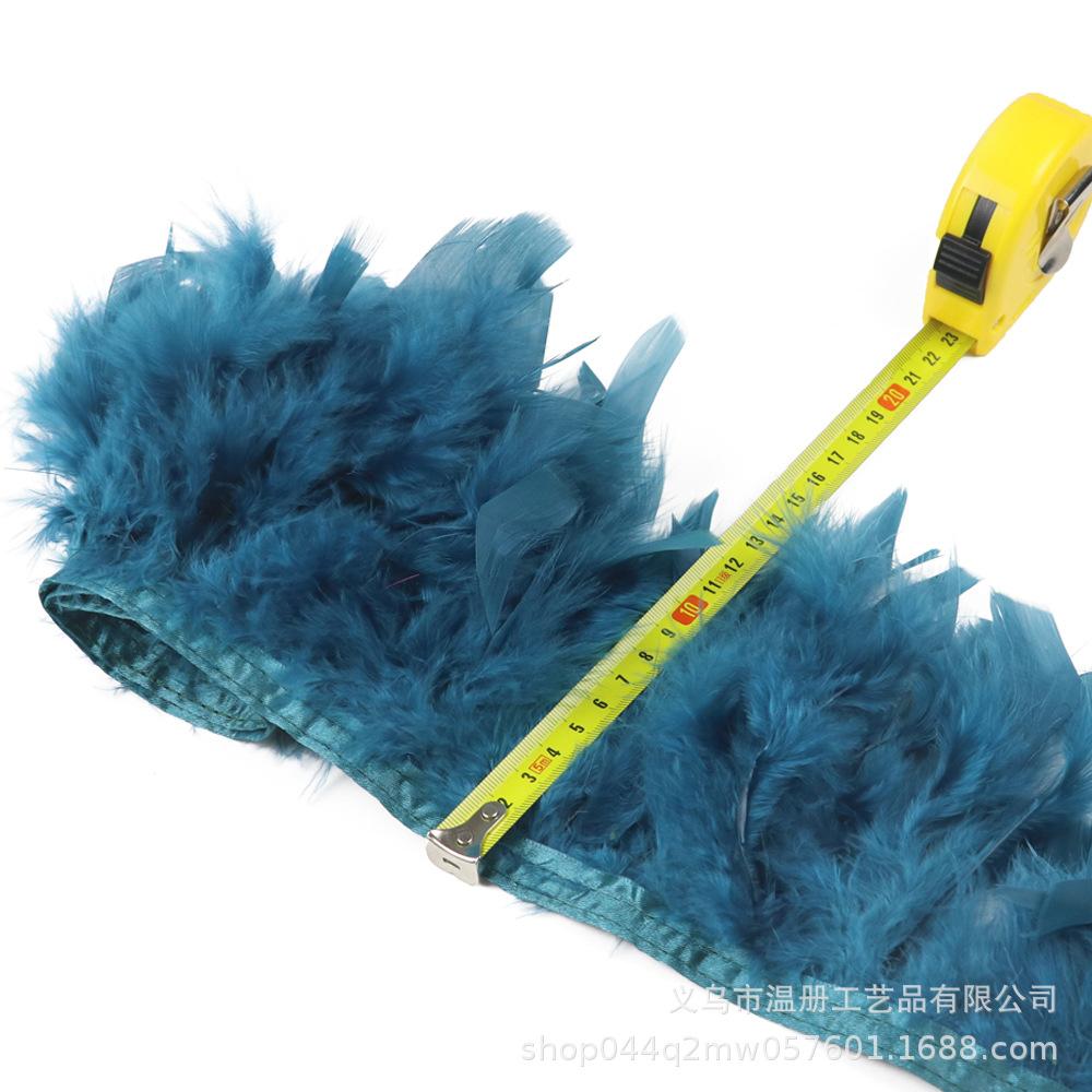 Turkey Feather Cloth Edge Diy Car Doll Decorative Material Fire Lace Dress Skirt 1M/Bag