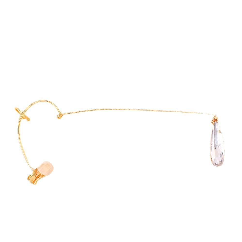 Water Drop/Moon Shape Water Drop Earring Gold/Silver Color Teardrop Face Chain  Party Gold Water Drop