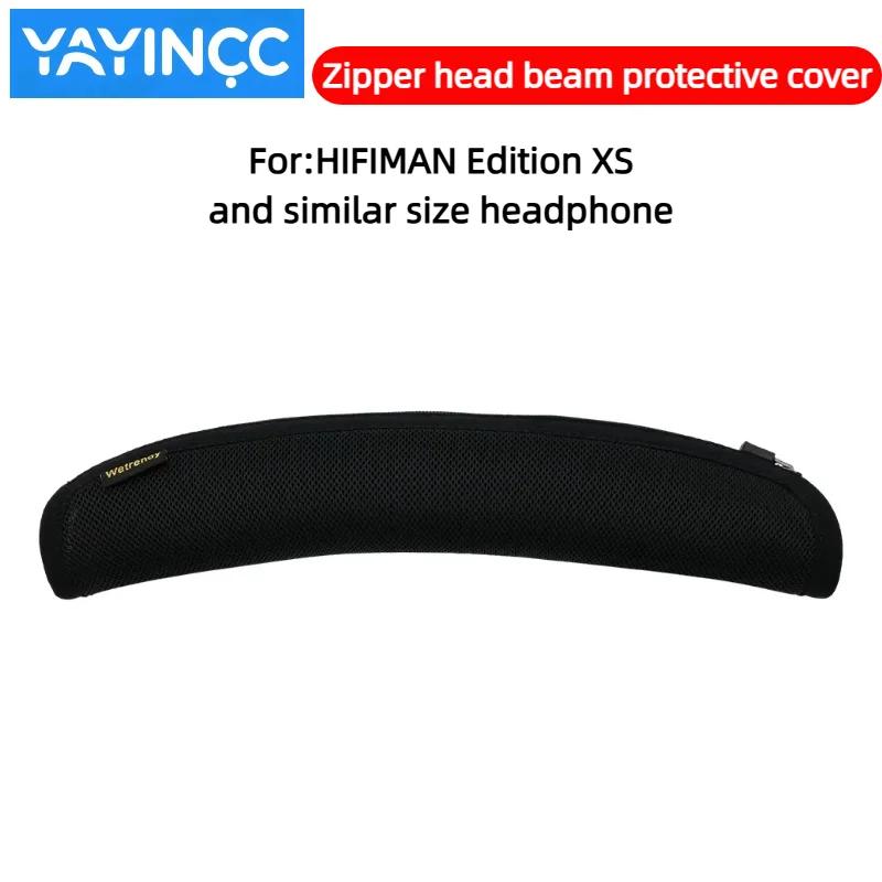

YAYINCC Headphone Head Beam Cover for HIFIMAN Edition XS Earphone Zipper knitted fabric headband protective cover