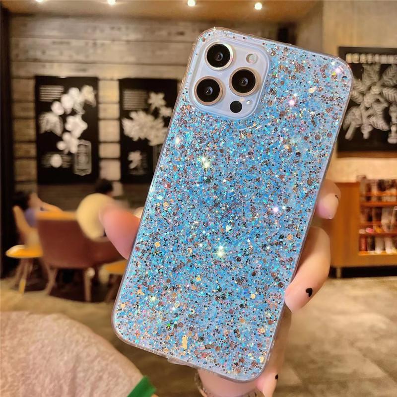For iPhone 11 Luxury Gradient Bling Glitter Star Case For iPhone 7 8 Plus 13 12 11 Pro Max X Xs Max XR Soft Clear TPU Cover Case
