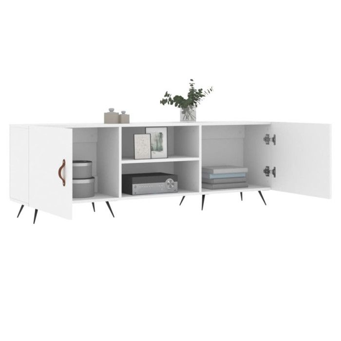 VidaXL TV Stand White 150x30x50 Cm Engineered Wood 829068
