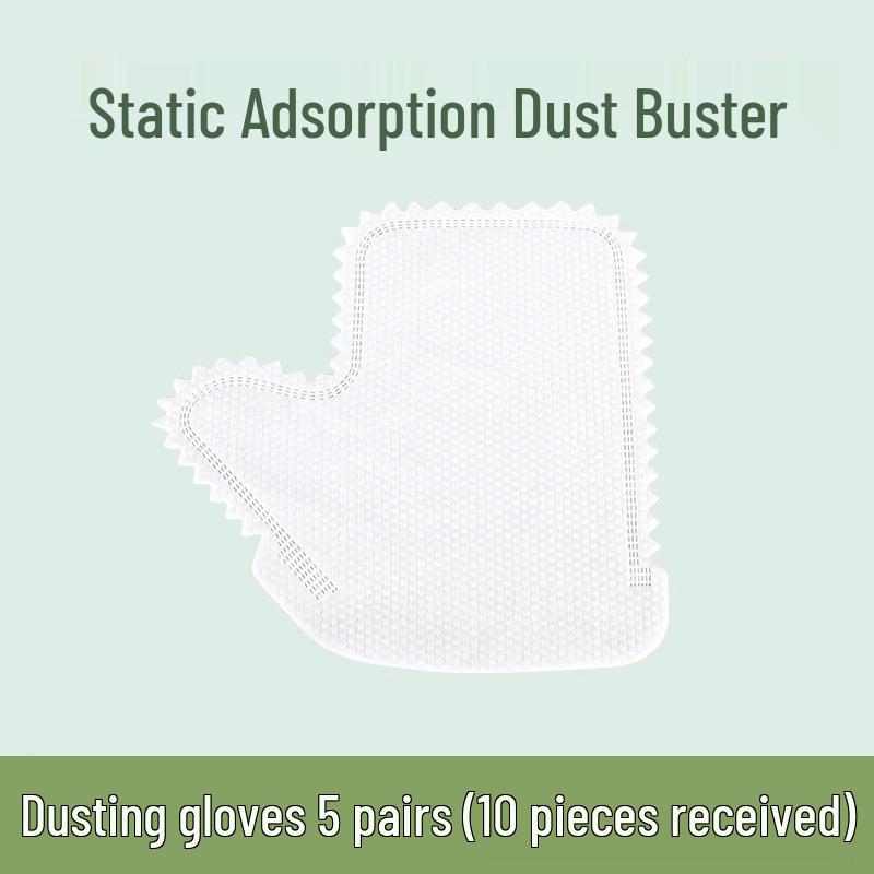 Elektrostatische Staubentfernung Einweg-Handschuhe - Vliesstoff zur Haaraufnahme, Haushaltsreinigung und Fensterwischen.