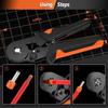 Hexagonal Self-Adjustable Ratchet Ferrule Crimping Tool Kit 23-7AWG 0.25-10mm² Crimper Kit with Ferrule Sleeves Wire Terminals