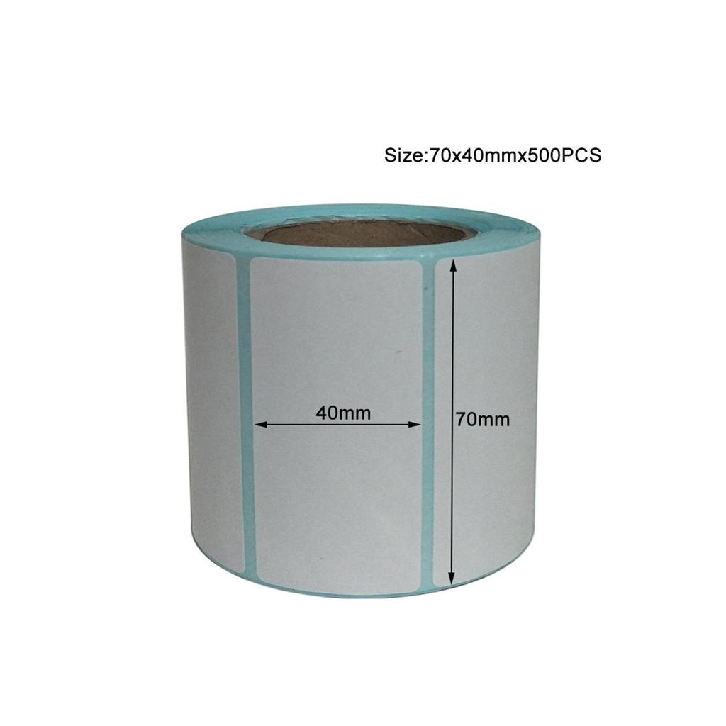 1Roll Width 40/50/60/70/80 Self-Adhesive Stickers Shipping Thermal Label Barcode No Carbon Band Required