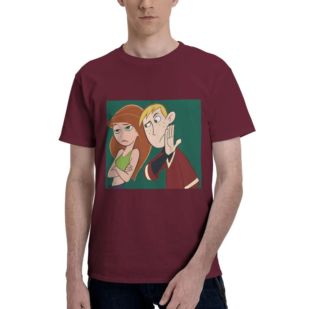 Kim Possible Maglietta 100% Cotone Uomo T-shirt Oversize Uomo Girocollo Manica Corta S6XL