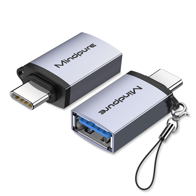 

MINDPURE USB 3.2 Gen2/Type-C Mini Converter OTG Adapter with Anti-Loss Lanyard A