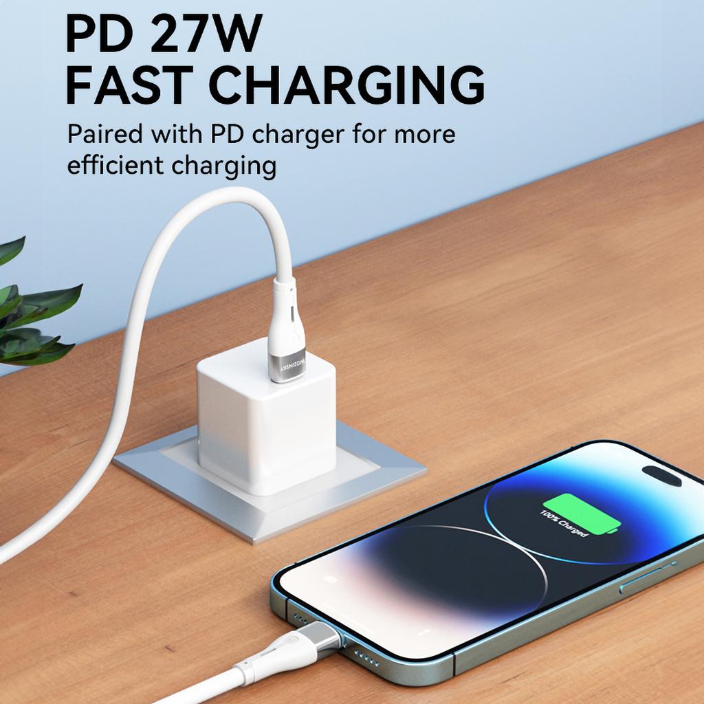 Wozinsky WSTCL2 2m White Lightning/USB-C PD 27W Cable
