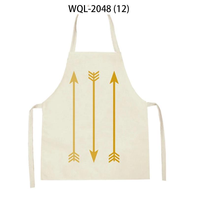 Adult Kids Geometry Stripes Arrow Pattern Kitchen Sleeveless Aprons Women Men Cleaning Apron Home Cooking Pinafores