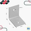 KOTARBAU® Carpenter's Angle Construction Connector Stainless Steel Galvanized 30 X 30 X 25 MM Set of 100 PCS