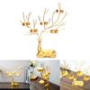 Iron Deer Candle Holder Christmas Decors Metal Wedding Candlesticks for Desk
